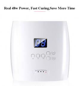 Red Light 48W Cordless UV Lamp Nail Polish Dryer Light Fast Drying Fingernail Toenail Gel Curing Nail Art Dryer Manicure Machine