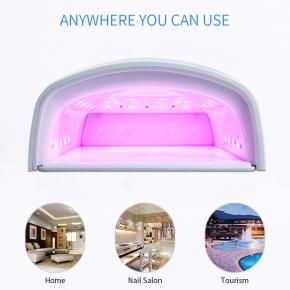 Red Light 48W Cordless UV Lamp Nail Polish Dryer Light Fast Drying Fingernail Toenail Gel Curing Nail Art Dryer Manicure Machine