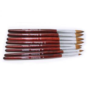 High quality Red Wooden Kolinsky Acrylic Nail Brush