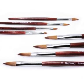 High quality Red Wooden Kolinsky Acrylic Nail Brush