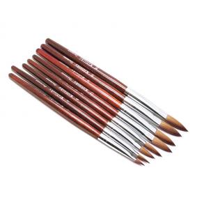 High quality Red Wooden Kolinsky Acrylic Nail Brush