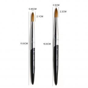 Classic Style Mix Color Crstal Handle Kolinsky Acrylic Nail Brushes