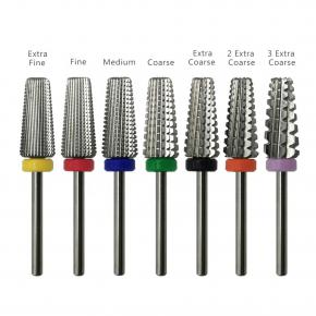 Tapered Silver Coating 7 in 1 Tungsten Carbide Nail Drill Bits