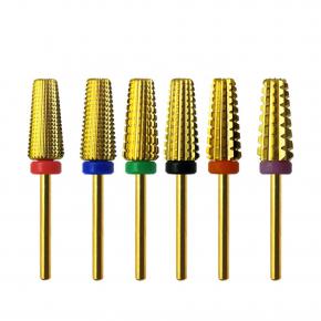 6 Typle Gold Coating Tungsten Carbide Nail Drill Bits