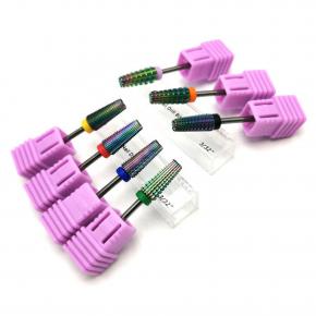 Rainbow Colorful Coating 7 in 1 Tungsten Carbide Nail Drill Bits