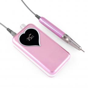 ELECTROPLATING PINK HIGH POWER PORTABLE AND DESKTOP BRUSHLESS NAIL DRILL MACHINE 35000RPM