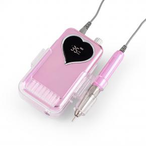 ELECTROPLATING PINK HIGH POWER PORTABLE AND DESKTOP BRUSHLESS NAIL DRILL MACHINE 35000RPM